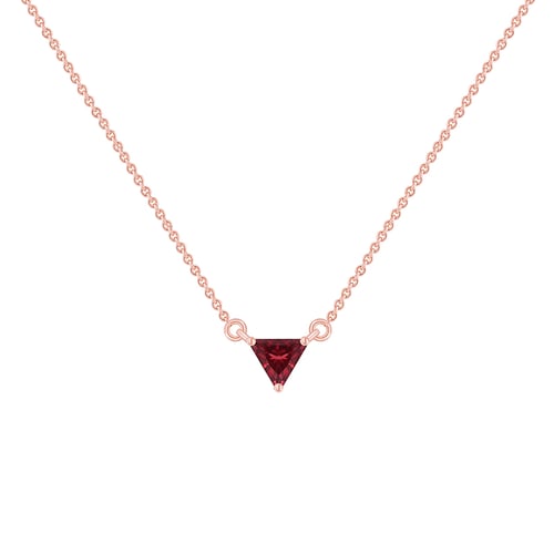 Minimalistische Kette mit Granat Modu