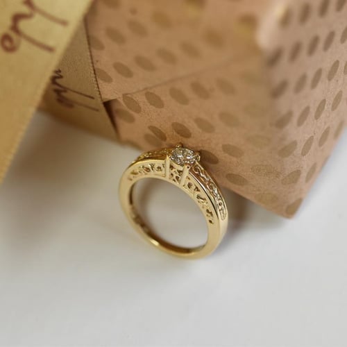 Vintage Verlobungsring mit Diamant Lerien