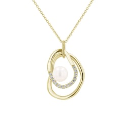 Silberner Perlenanhänger mit weißen Topasen Fenella