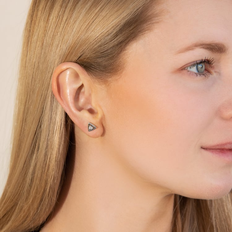 Dreieckige Ohrstecker 2in1 mit Lab Grown Diamanten Macie 99333