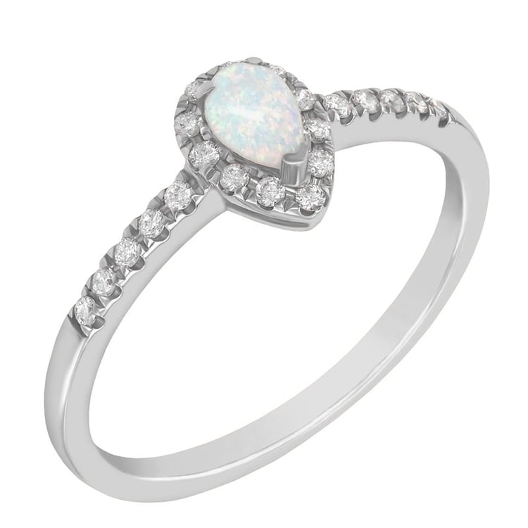 Goldring mit Opal und Diamanten Kezia