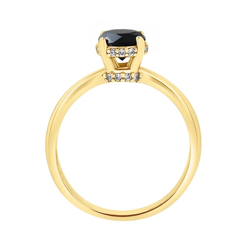 Verlobungsring mit schwarzem und weißen Diamanten Xela