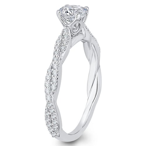 Verflochtener Verlobungsring mit Moissanit und Lab Grown Diamanten Minna