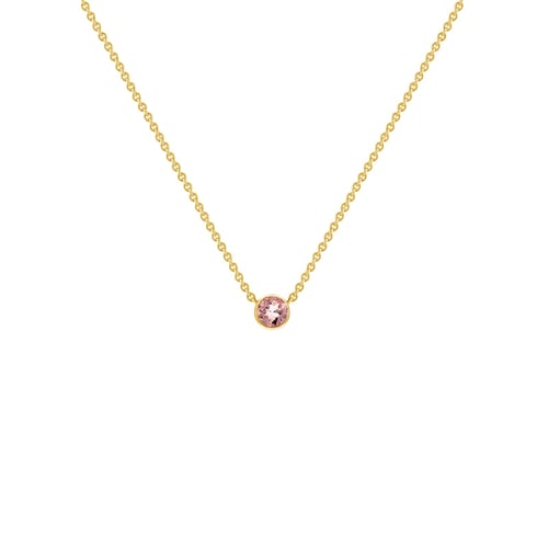 Silberne minimalistische Kette mit einem Morganit Glosie