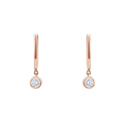 Goldene Hängeohrringe mit Diamanten Nova