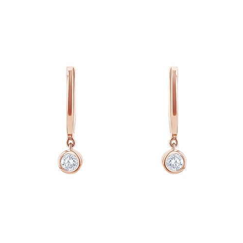 Goldene Hängeohrringe mit Diamanten Nova