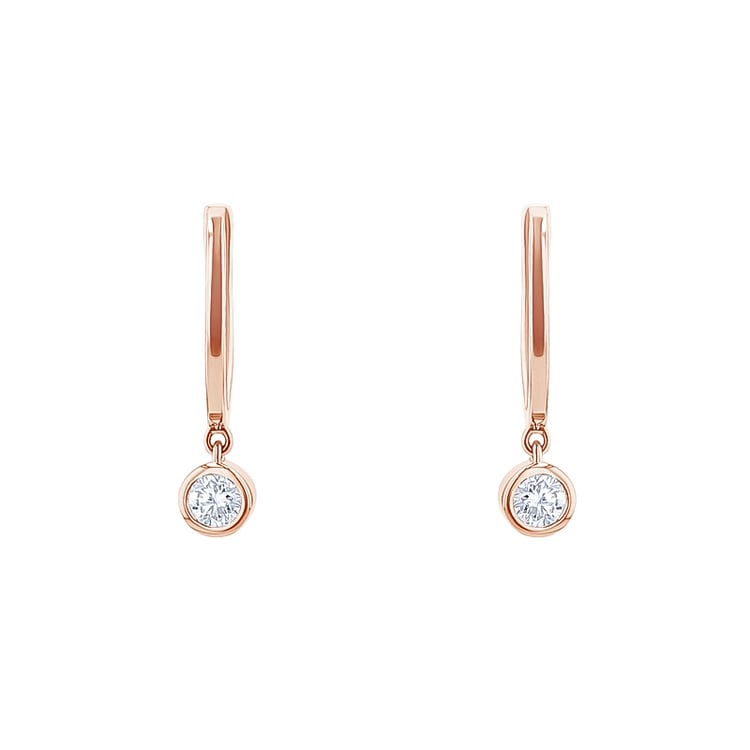 Goldene Hängeohrringe mit Diamanten Nova 137473