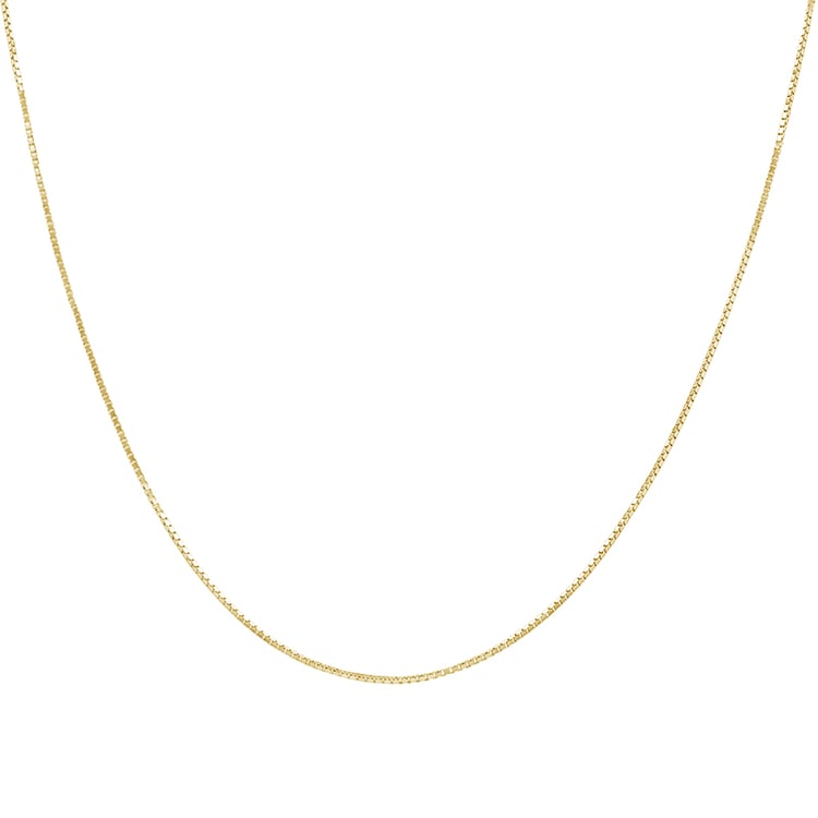 Zarte Goldkette mit 0.8 mm Breite und 45 cm Länge