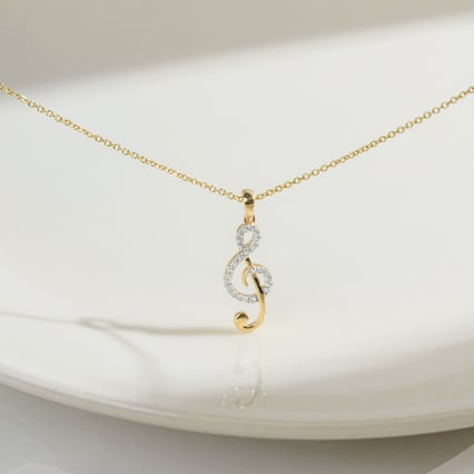 Anhänger mit Lab Grown Diamanten in Form eines Violinschlüssels Loena