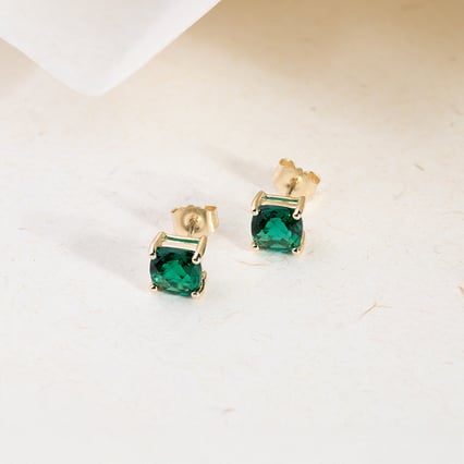 Goldene Ohrringe mit Smaragden Chavonah