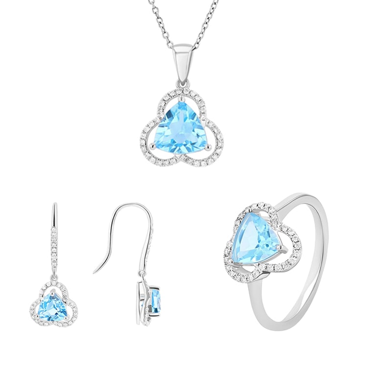 Goldene Topas-Schmuckkollektion mit Diamanten Danya