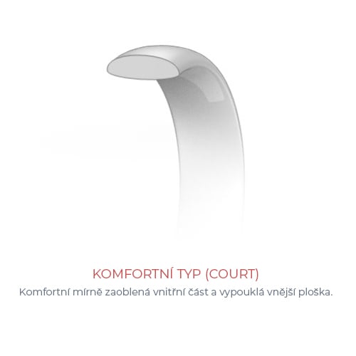 Klassischer Ehering aus Platin Ygyn 140106