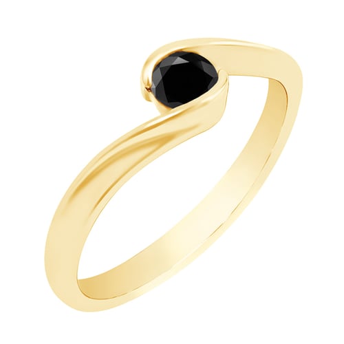 Ring mit schwarzem Diamant Yadu