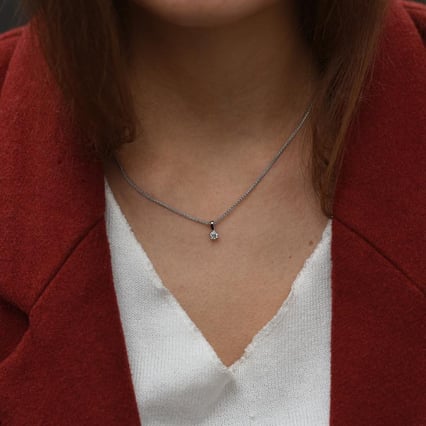 Anhänger aus Platin mit Diamant Semtte