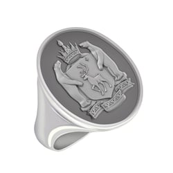 Herrenring mit handgefertigter Gravur Wesko