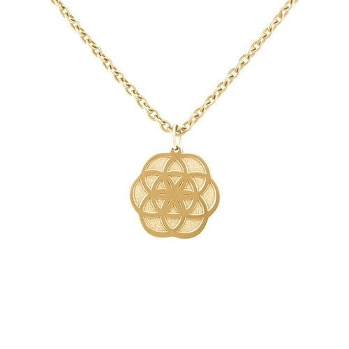 Silberner Yoga Anhänger Flower of Life
