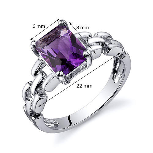 Ring aus Silber mit Amethyst 7013
