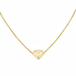 Goldkette mit dem Buchstaben M Lary