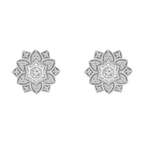 Goldenes Schmuckset mit Blüten und Diamanten Sharla