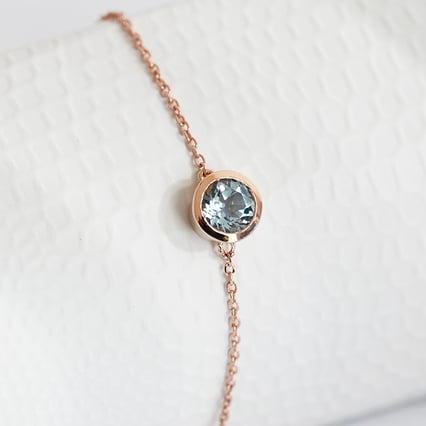 Goldarmband mit Aquamarin Arleth