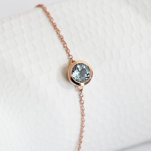 Goldarmband mit Aquamarin Arleth