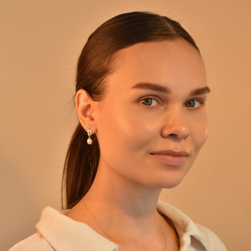 Perlenohrringe mit Diamanten Faatina