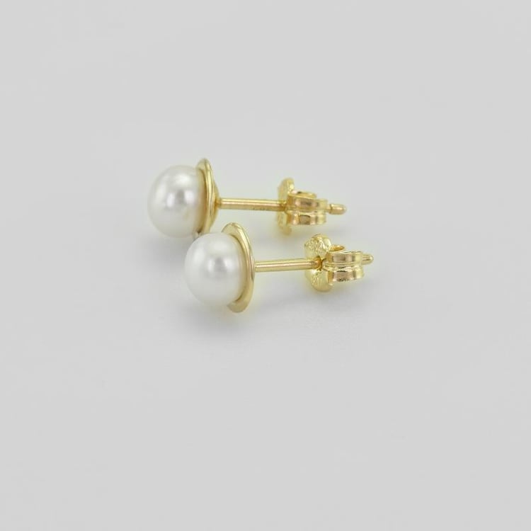 Goldene Perlenohrringe Carlote 39680