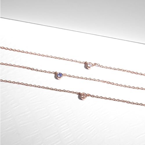 Minimalistische Kette mit einem Morganit Glosie
