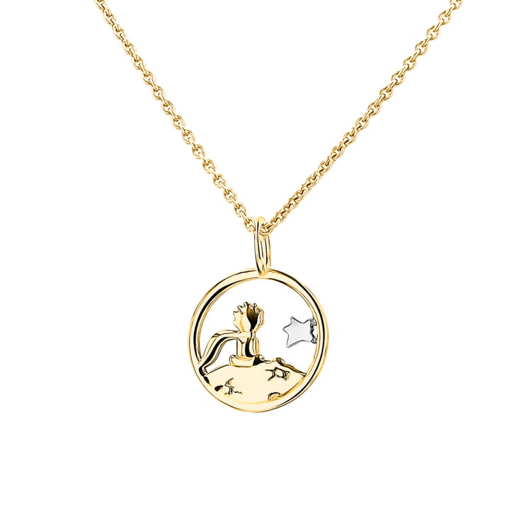 Silberner Geschnitzter Anhänger mit der Figur Kleiner Prinz 140669