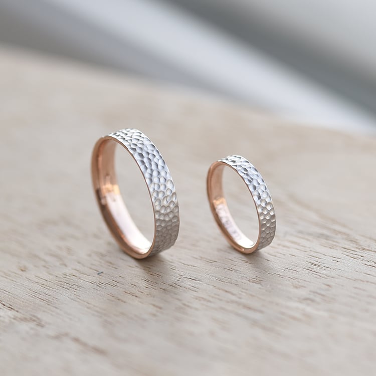 Mehrfarbige Eheringe aus Gold Pate 58727