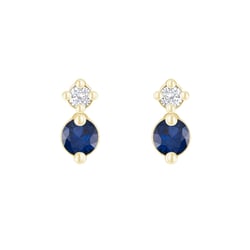 Minimalistische Ohrringe mit Saphiren und Diamanten Durante