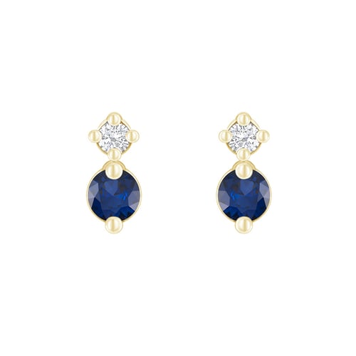 Minimalistische Ohrringe mit Saphiren und Diamanten Durante