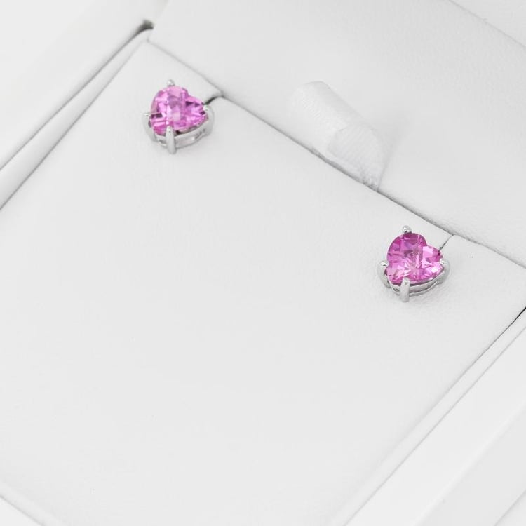 Saphirherzen in goldenen Ohrringen Kaciah 37648