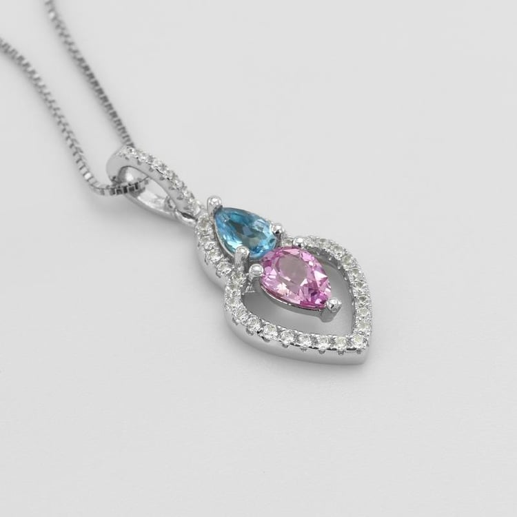 Anhänger mit rosa Saphir 50650