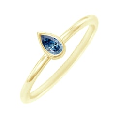 Minimalistischer Ring mit einem zertifizierten fancy blauen Lab Grown Diamanten Nunez
