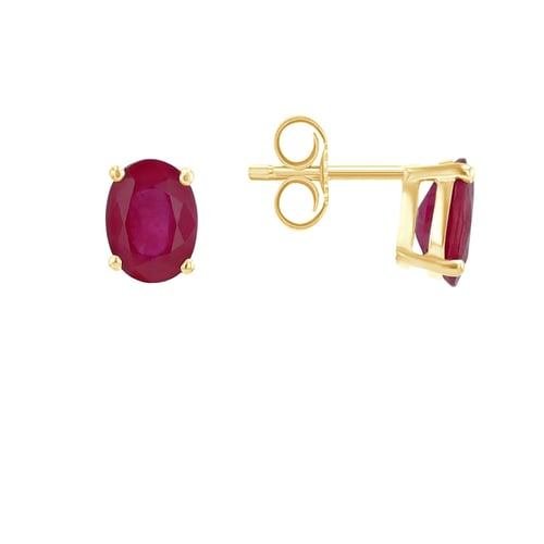 Rubinohrringe aus 750er Gold Deepti
