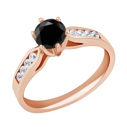 Verlobungsring mit schwarzem Diamant Mita