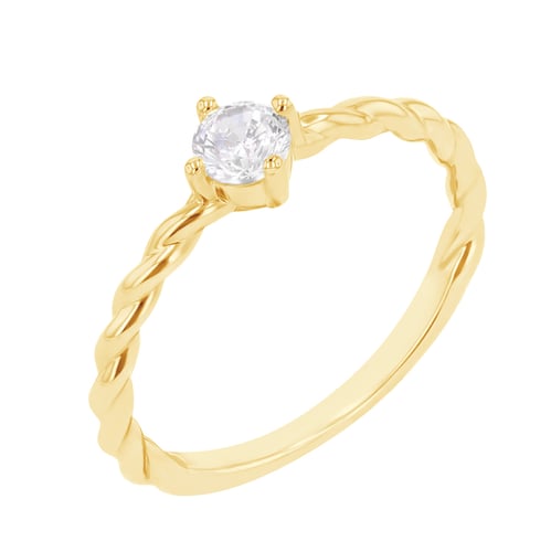 Gedrehter Ring mit einem Lab Grown Diamanten Nelson