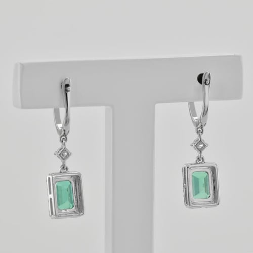 Smaragdohrringe mit Diamanten Amata