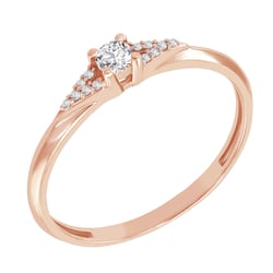 Ring mit seitlichen Diamanten Redely
