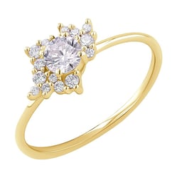 Unkonventioneller Cluster Verlobungsring mit Diamanten Talisha
