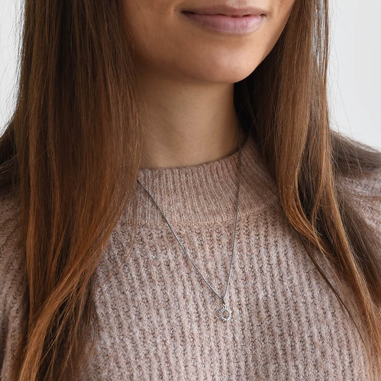 Silberner Anhänger in Sonnenform Sunny 78141