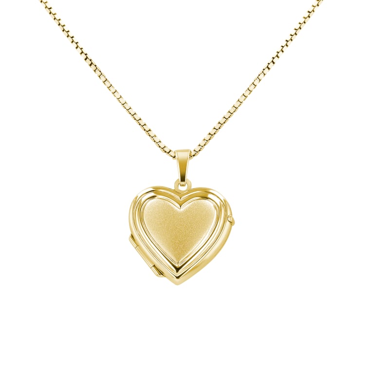 Silbernes Medaillion in Herzform zum Öffnen