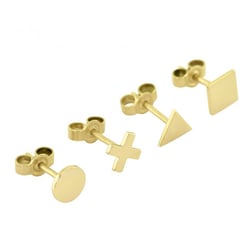 Goldene geometrische mix &amp; match Ohrringe Aine