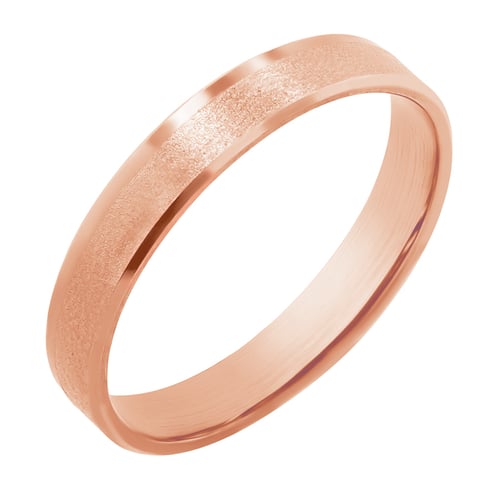 Eheringe aus mattem Gold mit glänzenden Rändern Kalea