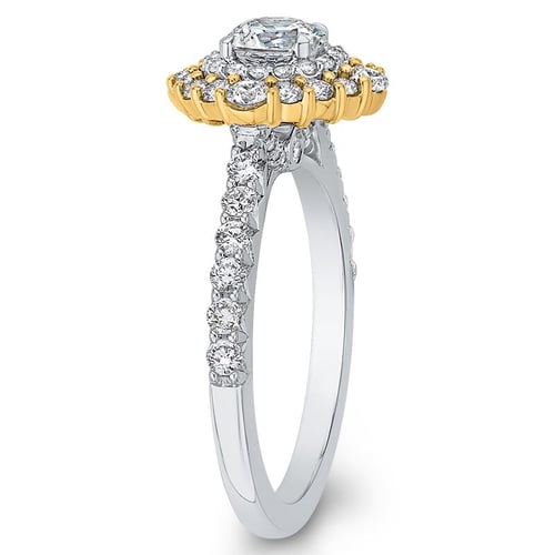 Doppelter Halo-Verlobungsring mit Lab Grown Diamanten Belen