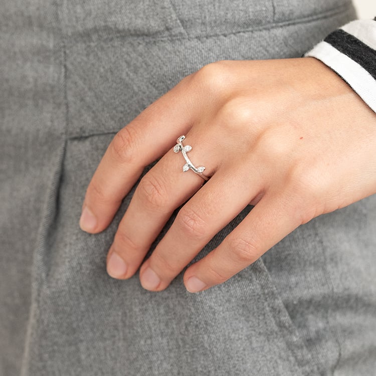 Diamantring in Form eines Ästchens Nereus 129051