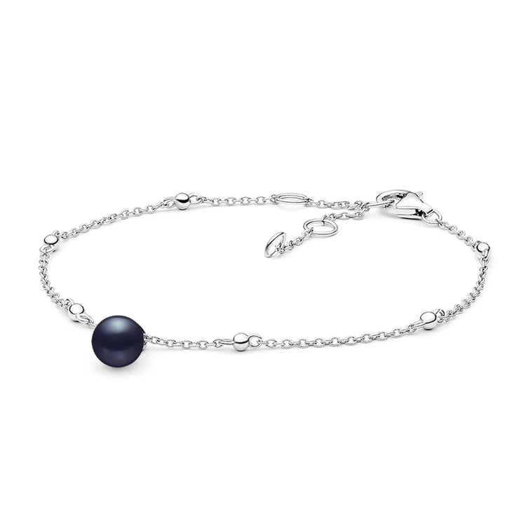 Armband aus Silber mit schwarzer Perle Jerrik