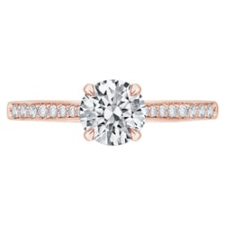 Verlobungsring mit Moissanit und Lab Grown Diamanten Ulani