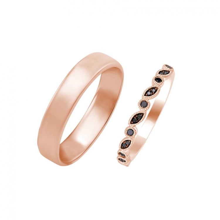 Rosegold Eheringe 30752